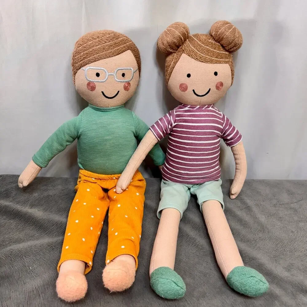 Decorative Kids' Pillow Pals Green Set of Boy & Girl Pillowfort